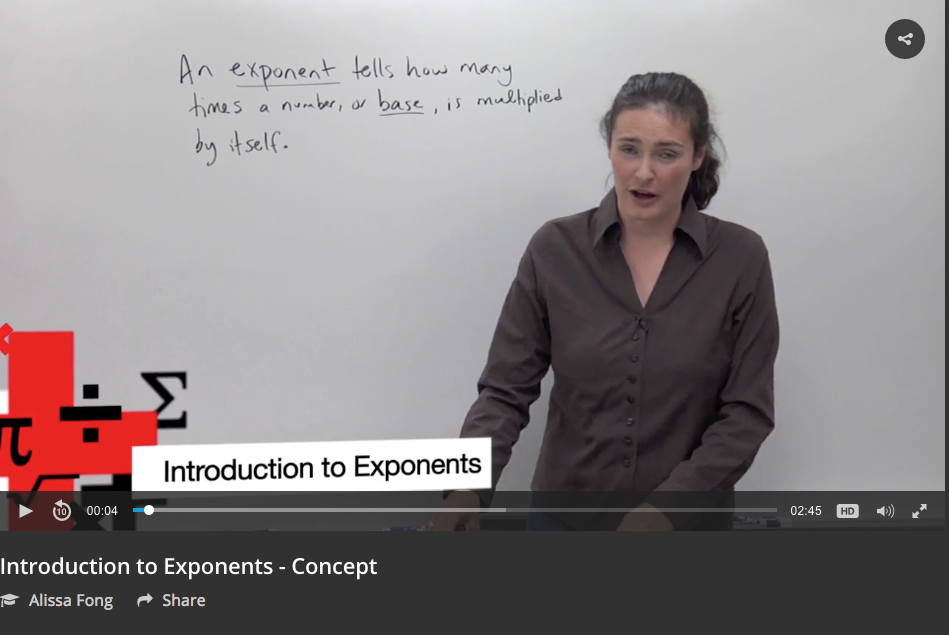 Introduction to Exponents Instructional Video
