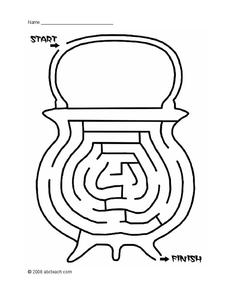 Cauldron Maze Worksheet