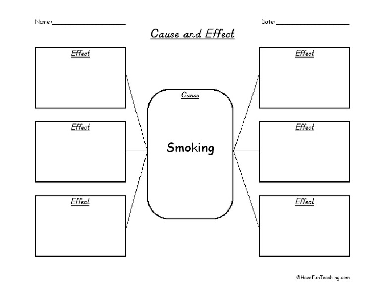 Cause and Effect Worksheet