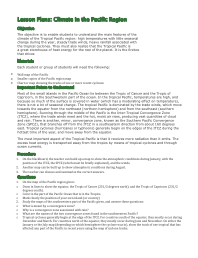 Climate in the Pacific Region Activity