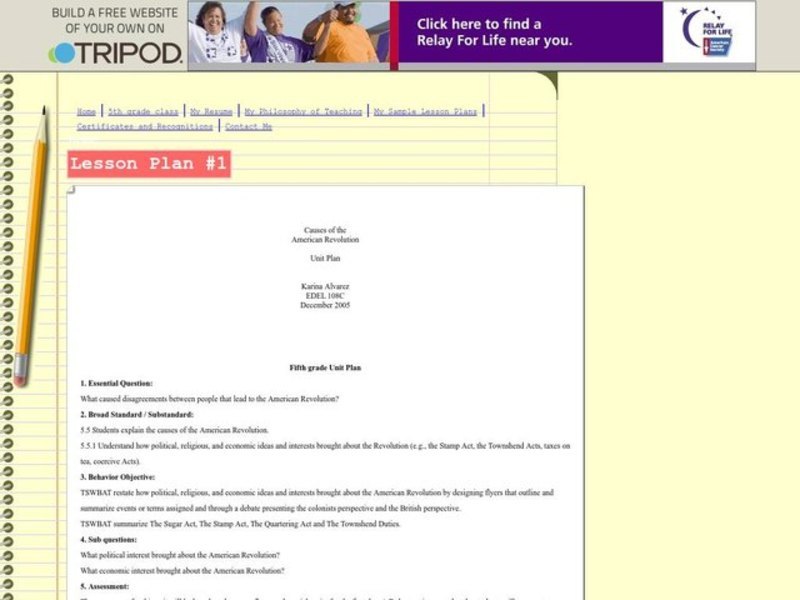 Causes of the American Revolution Lesson Plan