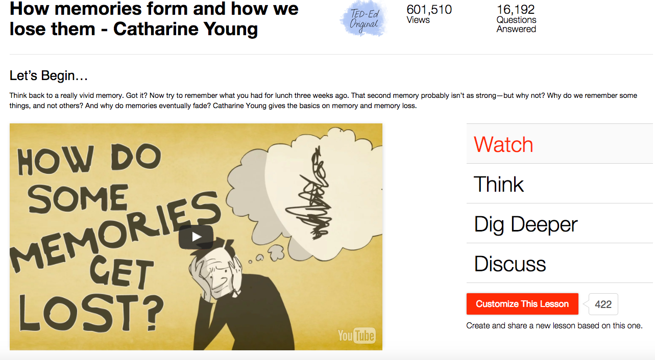 How Memories Form and How We Lose Them Instructional Video