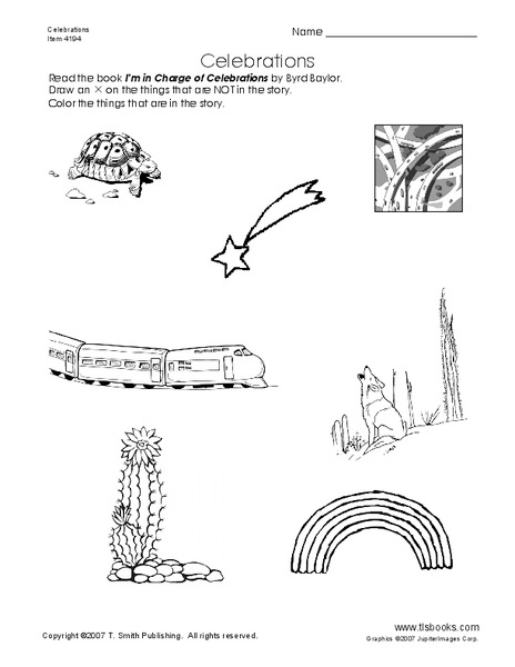 Celebrations Worksheet