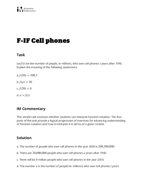 Cell Phones Lesson Plan