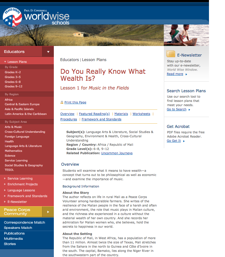 Do You Really Know What Wealth Is? Lesson Plan