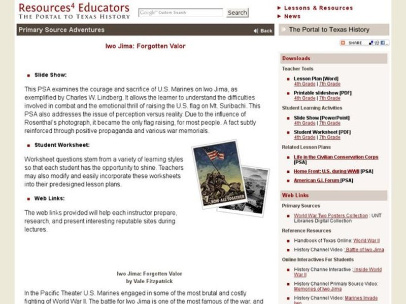 Iwo Jima: Forgotten Valor Lesson Plan