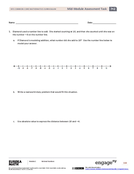 Mid-Module Assessment Task: Grade 7 Module 2 Assessment