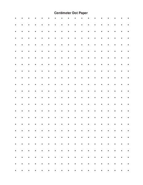 Centimeter Dot Paper Worksheet