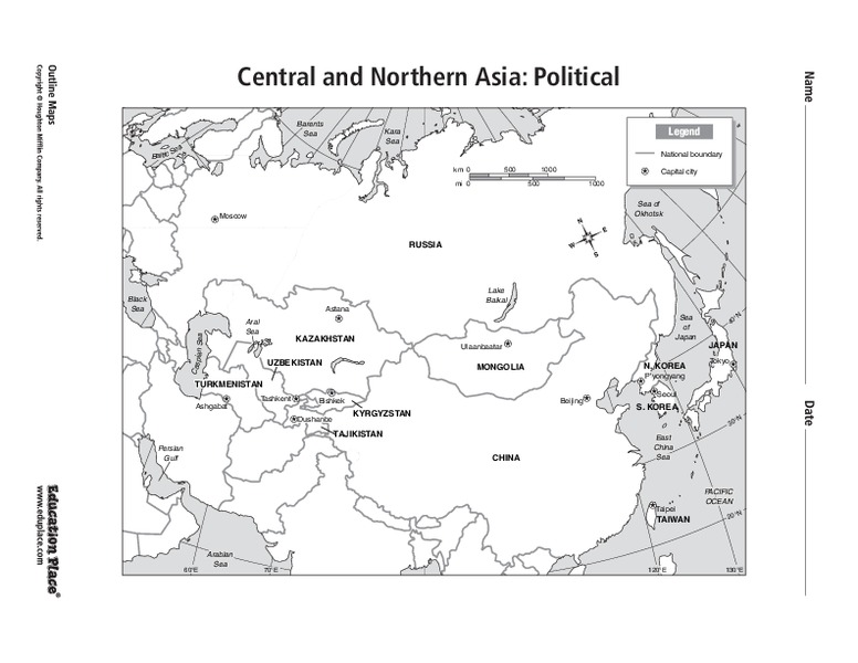 Central and Northern Asia: Political Organizer