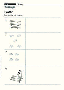 Challenge: Fewer Worksheet