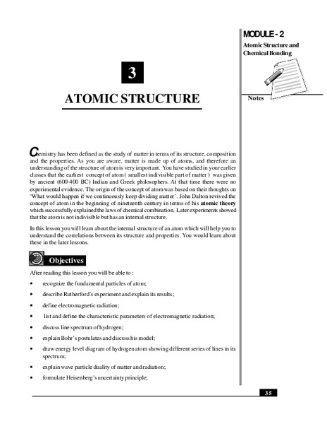 Atomic Structure Handout