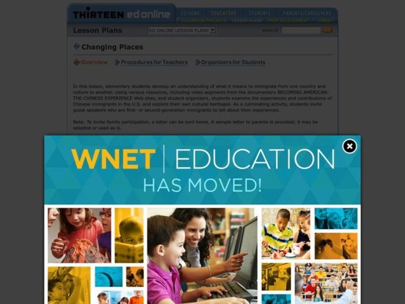 Changing Places Lesson Plan