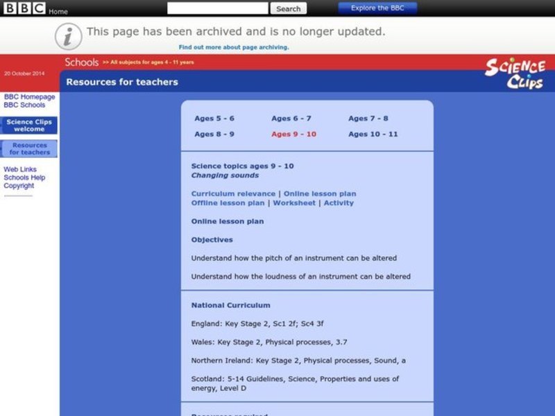 Changing Sounds Lesson Plan