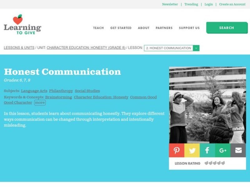 Character Education: Honesty Lesson Plan