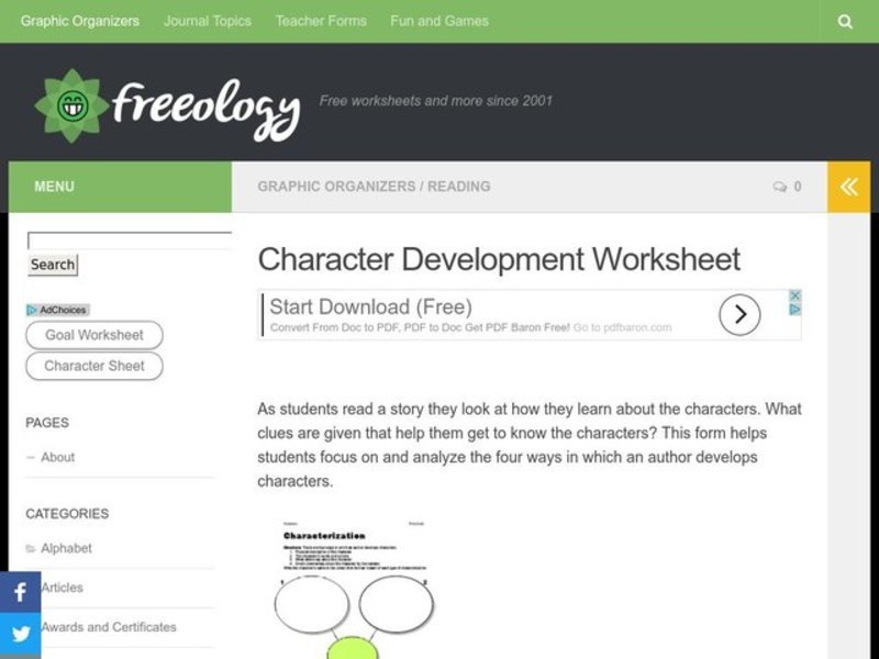 Characterization Organizer