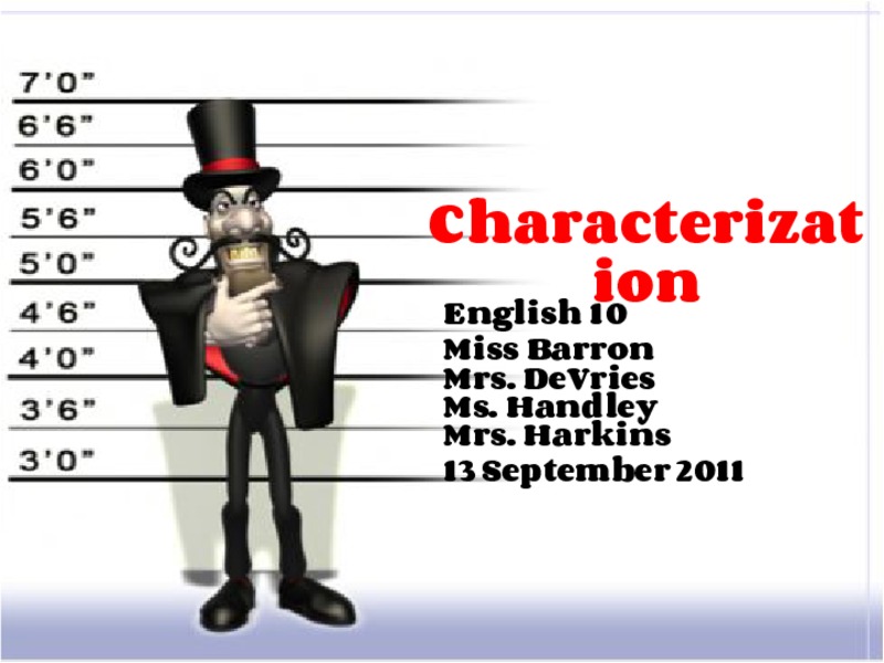 Characters PPT