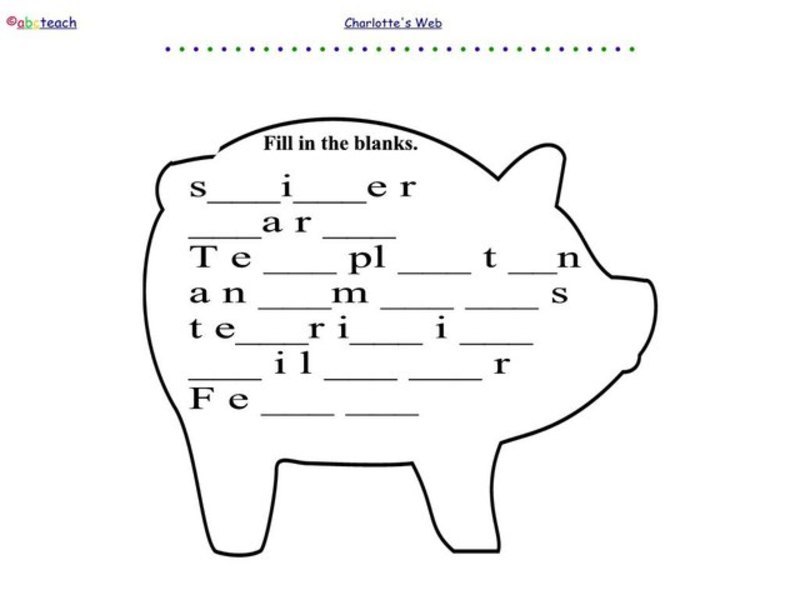 Charlotte's Web Worksheet