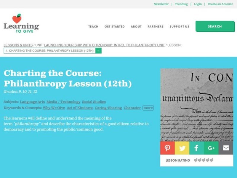 Charting the Course Lesson Plan