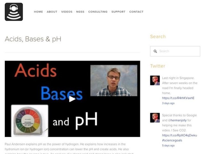 Acids, Bases and pH Instructional Video