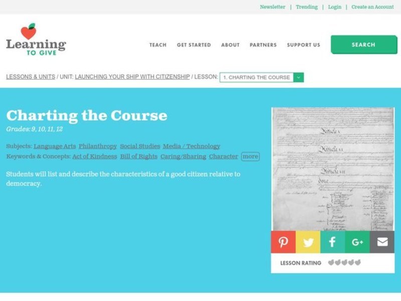 Charting the Course Lesson Plan