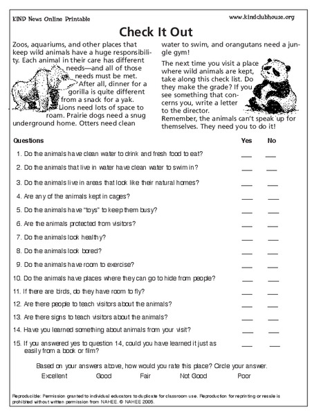 Check It Out Lesson Plan