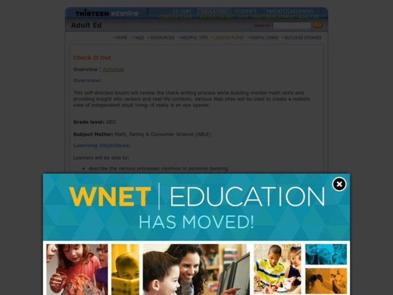 Check It Out Lesson Plan