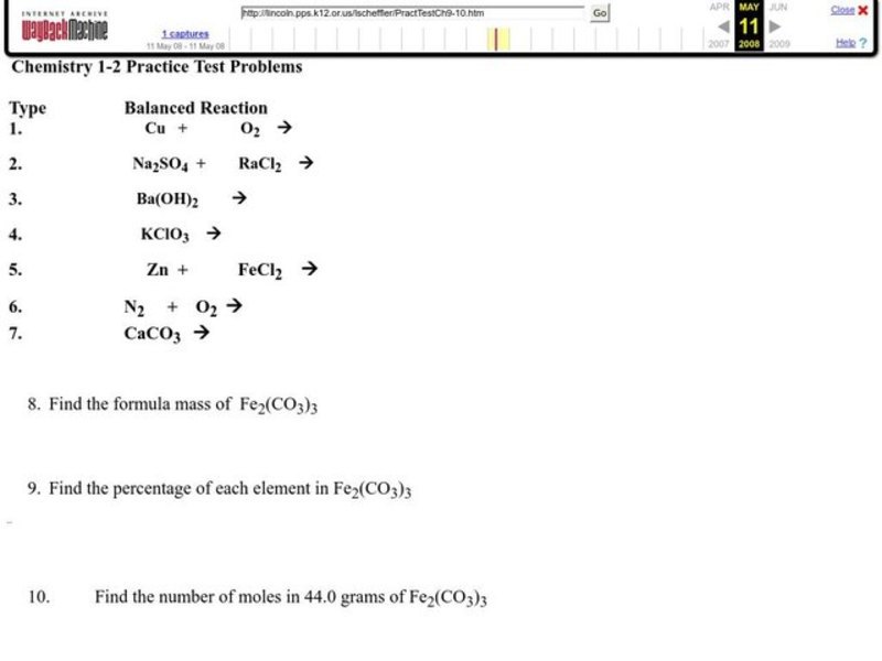 Chemical Compounds Lesson Plan