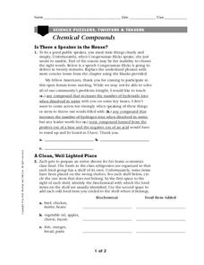 Chemical Compounds Worksheet