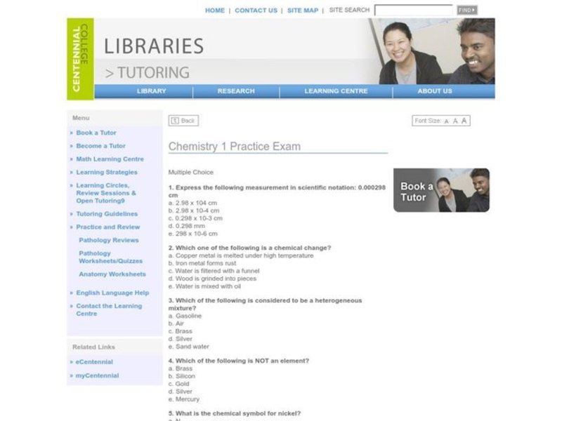 Chemistry 1 Practice Exam Worksheet