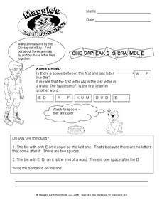 Chesapeake Scramble Worksheet