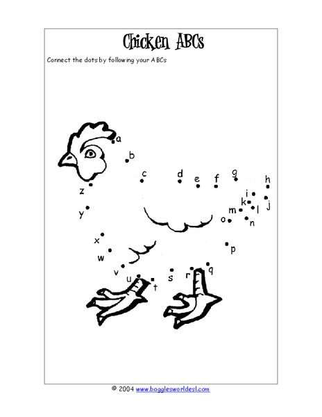 Chicken ABC's Worksheet