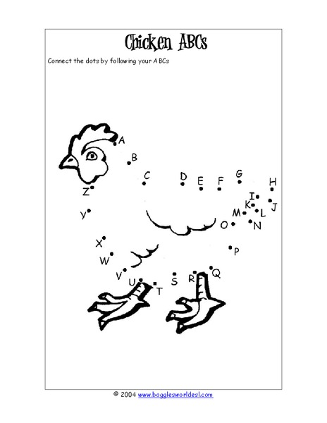 Chicken ABC's Worksheet