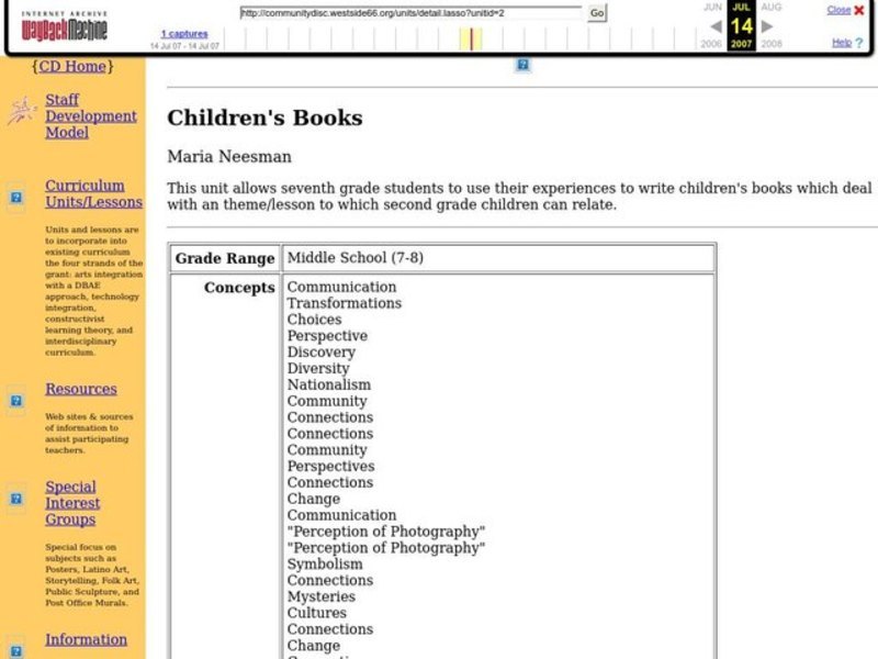 Children's Books Lesson Plan