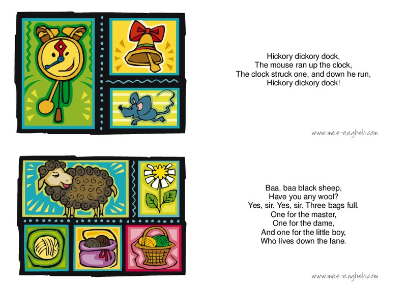 Children's Rhymes Worksheet