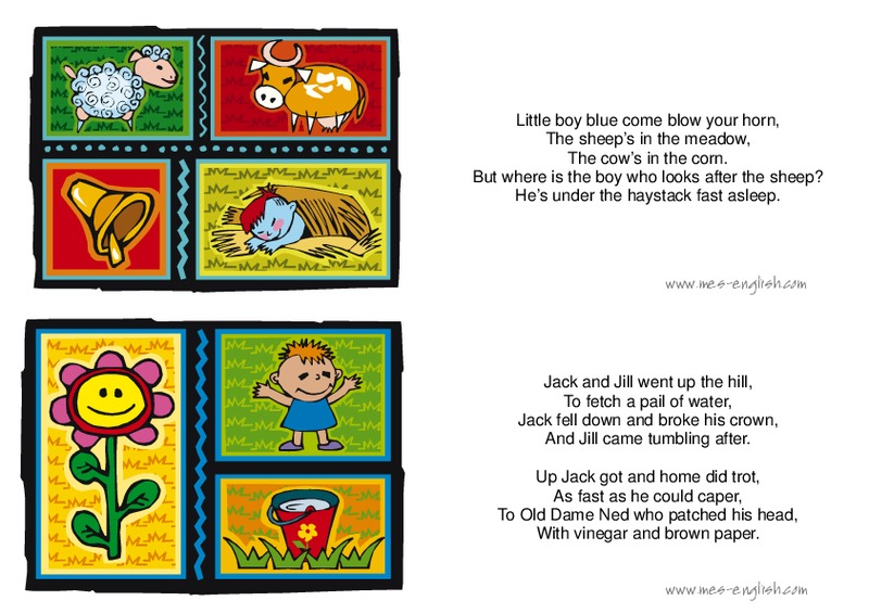 Children's Rhymes Worksheet