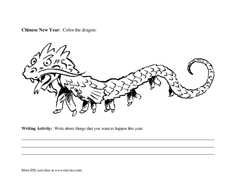 Chinese New Year Activity Worksheet