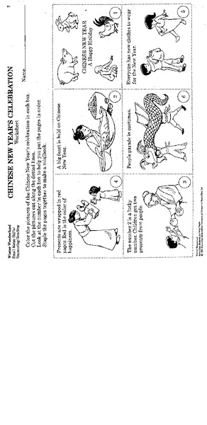 Chinese New Year Celebration Worksheet
