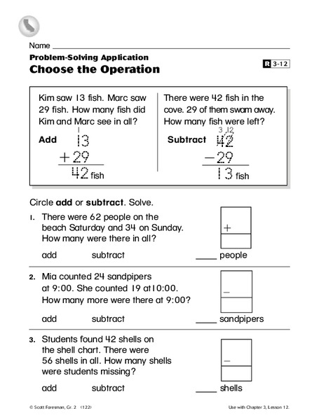 Choose the Operation Worksheet