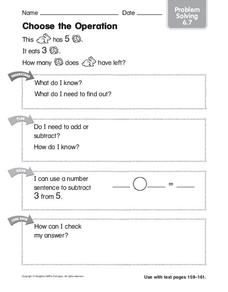 Choose the Operation: Problem Solving Worksheet