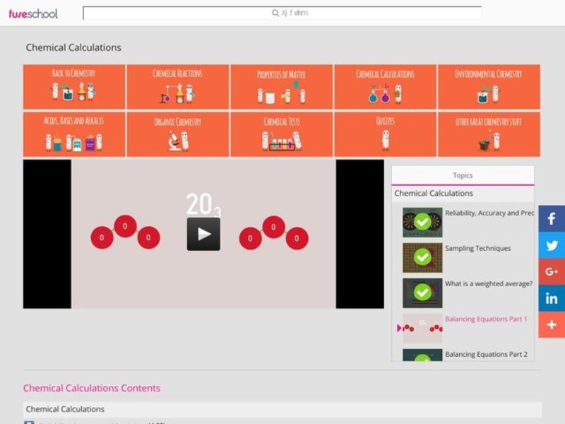 Balancing Equations Part 1 Instructional Video