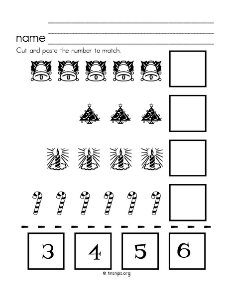 Christmas Cut and Paste Worksheet