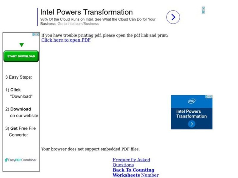Christmas Counting Worksheet