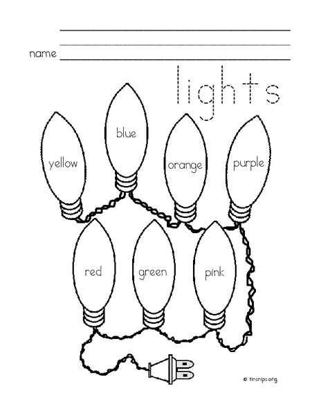 Christmas Lights Worksheet