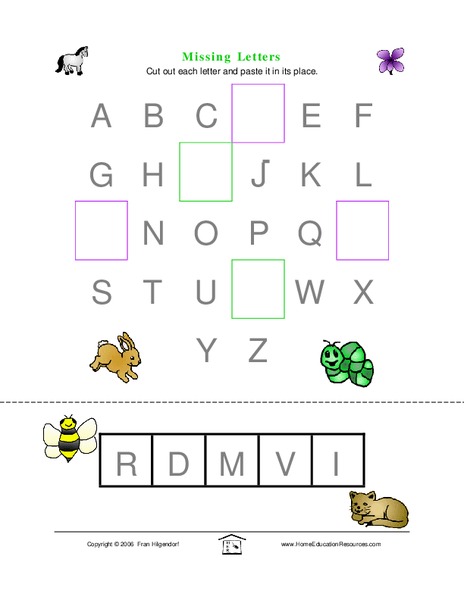 Missing Letters Lesson Plan