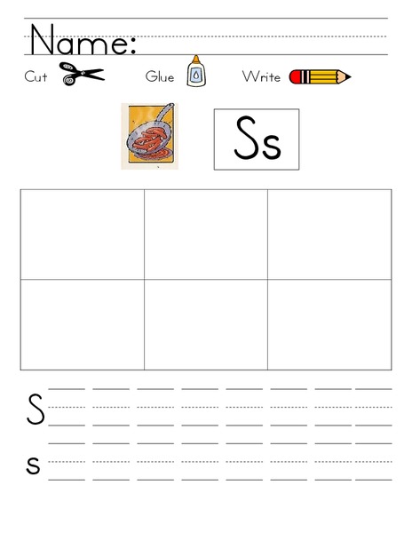 Kelly's Kindergarten: The Letter S Worksheet
