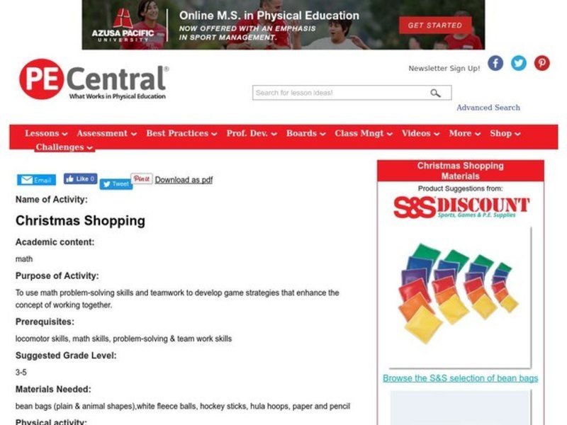 Christmas Shopping Lesson Plan