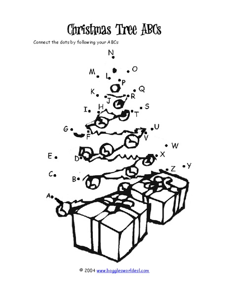 Christmas Tree ABCs Worksheet