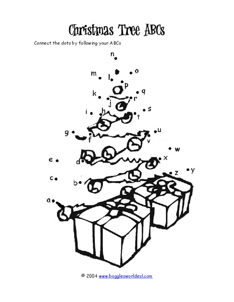 Christmas Tree ABCs Worksheet