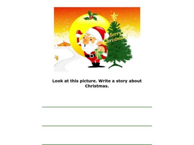 Christmas Writing Worksheet