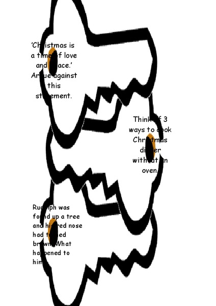 Christmas Writing Prompts Worksheet